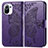 Leather Case Stands Butterfly Flip Cover L02 Holder for Xiaomi Mi 11 5G Purple