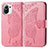 Leather Case Stands Butterfly Flip Cover L02 Holder for Xiaomi Mi 11 Lite 5G Hot Pink