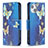 Leather Case Stands Butterfly Flip Cover L07 Holder for Apple iPhone 13 Blue