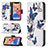 Leather Case Stands Butterfly Flip Cover L07 Holder for Apple iPhone 13 Pro White