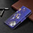 Leather Case Stands Butterfly Flip Cover L07 Holder for Apple iPhone 14 Plus Navy Blue