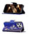 Leather Case Stands Butterfly Flip Cover L07 Holder for Apple iPhone 14 Pro Navy Blue