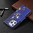 Leather Case Stands Butterfly Flip Cover L07 Holder for Apple iPhone 14 Pro Navy Blue