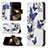 Leather Case Stands Butterfly Flip Cover L07 Holder for Apple iPhone 14 Pro White