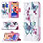 Leather Case Stands Butterfly Flip Cover L07 Holder for Apple iPhone 14 White