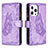 Leather Case Stands Butterfly Flip Cover L08 Holder for Apple iPhone 14 Pro Purple