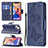 Leather Case Stands Butterfly Flip Cover L09 Holder for Apple iPhone 13 Blue
