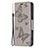 Leather Case Stands Butterfly Flip Cover L09 Holder for Apple iPhone 13 Mini Gray