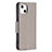 Leather Case Stands Butterfly Flip Cover L09 Holder for Apple iPhone 13 Mini Gray