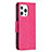 Leather Case Stands Butterfly Flip Cover L09 Holder for Apple iPhone 13 Pro Max Hot Pink