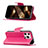 Leather Case Stands Butterfly Flip Cover L09 Holder for Apple iPhone 14 Pro Max Hot Pink