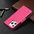 Leather Case Stands Butterfly Flip Cover L09 Holder for Apple iPhone 14 Pro Max Hot Pink