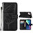 Leather Case Stands Butterfly Flip Cover L10 Holder for Apple iPhone 13 Mini Black