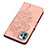 Leather Case Stands Butterfly Flip Cover L10 Holder for Apple iPhone 13 Pro Rose Gold