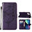 Leather Case Stands Butterfly Flip Cover L10 Holder for Apple iPhone 13 Purple