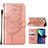 Leather Case Stands Butterfly Flip Cover L10 Holder for Apple iPhone 13 Rose Gold