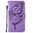 Leather Case Stands Butterfly Flip Cover L10 Holder for Apple iPhone 14 Plus Clove Purple