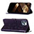 Leather Case Stands Butterfly Flip Cover L10 Holder for Apple iPhone 14 Pro Max Purple