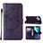 Leather Case Stands Butterfly Flip Cover L10 Holder for Apple iPhone 14 Purple