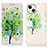 Leather Case Stands Fashionable Pattern Flip Cover A07 Holder for Apple iPhone 13 Green