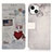 Leather Case Stands Fashionable Pattern Flip Cover A07 Holder for Apple iPhone 13 Mini