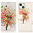 Leather Case Stands Fashionable Pattern Flip Cover A07 Holder for Apple iPhone 13 Mini Orange