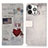 Leather Case Stands Fashionable Pattern Flip Cover A07 Holder for Apple iPhone 13 Pro