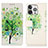 Leather Case Stands Fashionable Pattern Flip Cover A07 Holder for Apple iPhone 13 Pro Green