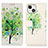 Leather Case Stands Fashionable Pattern Flip Cover A07 Holder for Apple iPhone 14 Plus Green