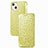Leather Case Stands Fashionable Pattern Flip Cover H02 Holder for Apple iPhone 13 Mini Yellow