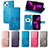 Leather Case Stands Fashionable Pattern Flip Cover H03 Holder for Apple iPhone 14