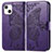 Leather Case Stands Fashionable Pattern Flip Cover H07 Holder for Apple iPhone 14 Plus Purple