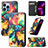 Leather Case Stands Fashionable Pattern Flip Cover H09 Holder for Apple iPhone 13 Pro