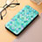 Leather Case Stands Fashionable Pattern Flip Cover H09 Holder for Apple iPhone 13 Pro Green
