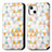 Leather Case Stands Fashionable Pattern Flip Cover H09 Holder for Apple iPhone 13 White