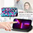 Leather Case Stands Fashionable Pattern Flip Cover H10 Holder for Apple iPhone 13 Pro