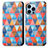 Leather Case Stands Fashionable Pattern Flip Cover H10 Holder for Apple iPhone 13 Pro Mixed