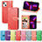 Leather Case Stands Fashionable Pattern Flip Cover H13 Holder for Apple iPhone 13 Mini