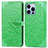 Leather Case Stands Fashionable Pattern Flip Cover H13 Holder for Apple iPhone 13 Pro Max Green