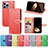 Leather Case Stands Fashionable Pattern Flip Cover H13 Holder for Apple iPhone 14 Pro Max