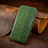 Leather Case Stands Fashionable Pattern Flip Cover H14 Holder for Apple iPhone 14 Green