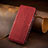 Leather Case Stands Fashionable Pattern Flip Cover H14 Holder for Apple iPhone 14 Red