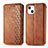 Leather Case Stands Fashionable Pattern Flip Cover H15 Holder for Apple iPhone 13 Mini