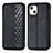 Leather Case Stands Fashionable Pattern Flip Cover H15 Holder for Apple iPhone 13 Mini Black