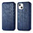 Leather Case Stands Fashionable Pattern Flip Cover H15 Holder for Apple iPhone 14 Plus Blue