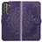Leather Case Stands Fashionable Pattern Flip Cover Holder A01D for Samsung Galaxy S21 Plus 5G Purple