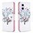 Leather Case Stands Fashionable Pattern Flip Cover Holder B01F for OnePlus Nord N20 5G White