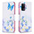 Leather Case Stands Fashionable Pattern Flip Cover Holder B01F for Oppo A94 4G Blue