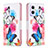 Leather Case Stands Fashionable Pattern Flip Cover Holder B01F for Oppo F21s Pro 5G Colorful