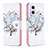 Leather Case Stands Fashionable Pattern Flip Cover Holder B01F for Oppo F21s Pro 5G White